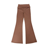 Foldover-Waist Flared Pants